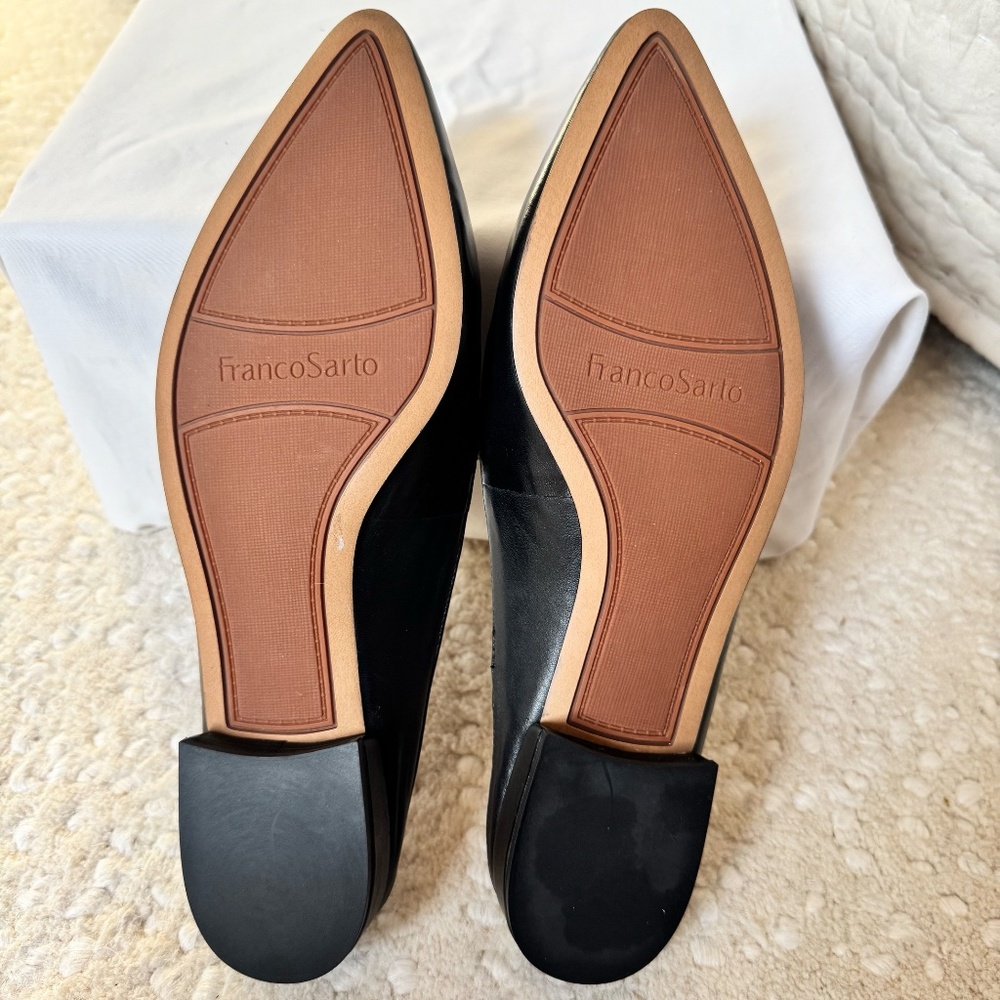 Franco Sarto Sabella Black Leather Mule Loafers | 9.5 NWOT - Picture 10 of 11